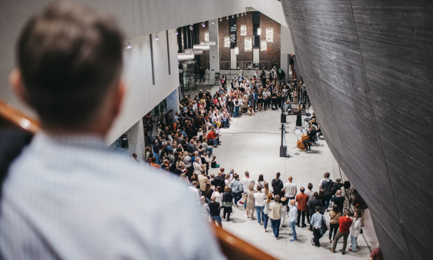 Audience at NOSPR foyer